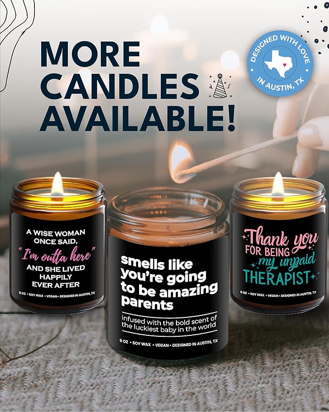 Amazing Parents Candle, Unique Gifts for New Parents for Mother's Day & Father's Day, New Parent Gifts for Couples, Gender Reveal Presents for Mom and Dad to Be, Gift-Ready