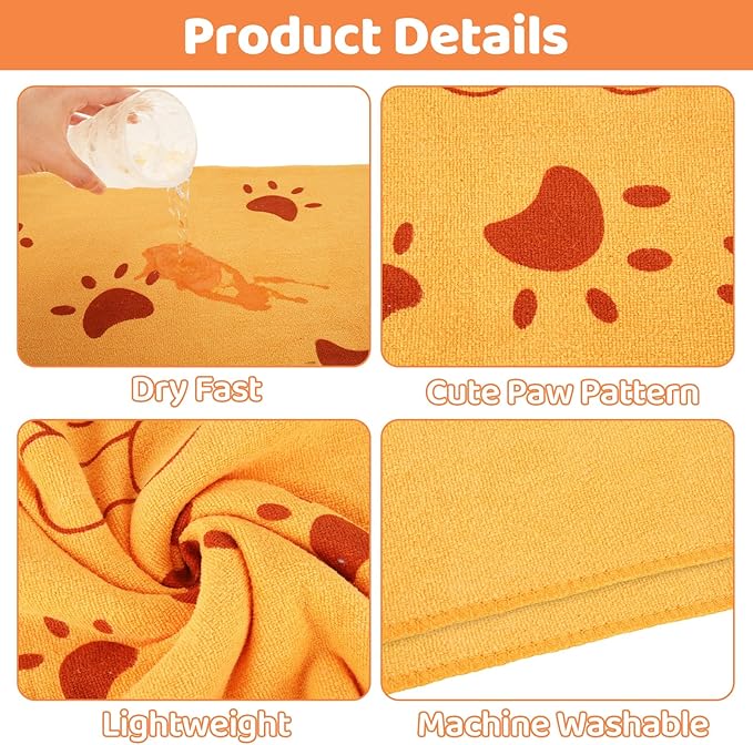 QTLCOHD 8 Pcs 55 x 28 Inches Dog Towels for Drying Large Dogs Absorbent Microfiber Dog Bath Towel Bulk Pet Grooming Towels for Small Medium Large Dogs Cat Puppy Shower Cleaning Accessories (4 Colors)