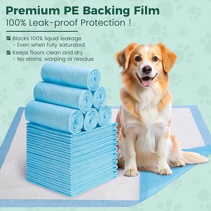 100 Count Dog Pee Pads Extra Large 28"x34", Super Absorbent X-Large 100 Pack Puppy Pads Leak-Proof & Quick-Dry Disposable XL Potty Pee Pads for Dogs, Puppies, Doggy
