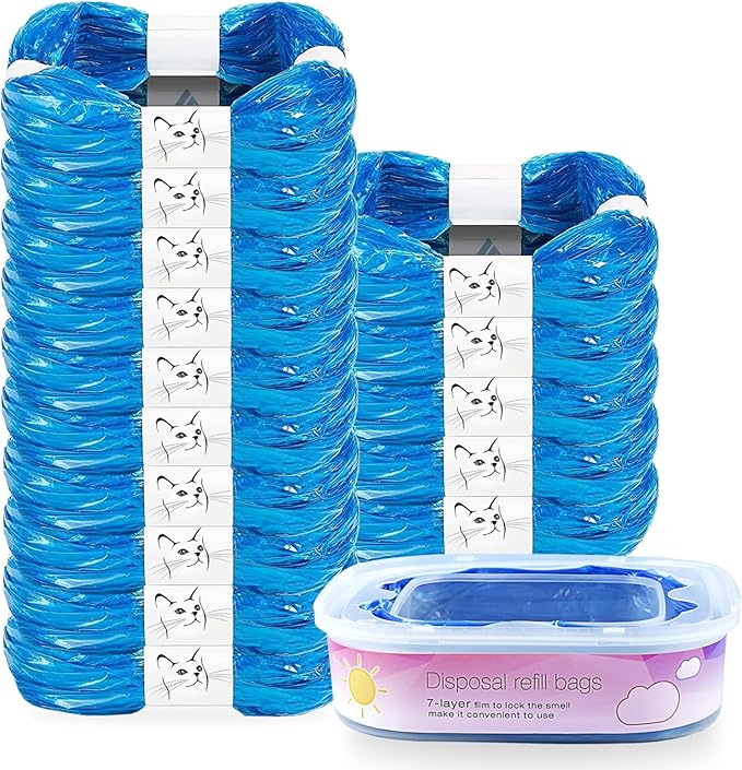 15 Pack Cat Litter Refills Bag, Litter Refills Compatible with Your Standard and Plus Refill Cartridge(Included One Refill Cartridge)