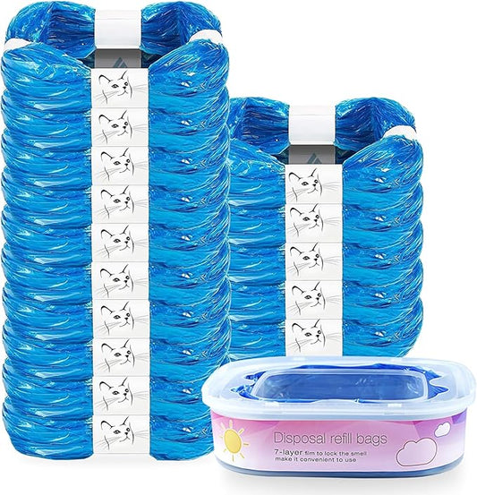 15 Pack Cat Litter Refills Bag, Litter Refills Compatible with Your Standard and Plus Refill Cartridge(Included One Refill Cartridge)