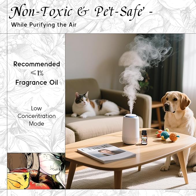 HIQILI Diffuser Oil for Humidifier & Reed Diffusers, Suitable for Home and Other Scenarios, Long Lasting Scent - Tropical Pleasures, 0.34 Fl Oz