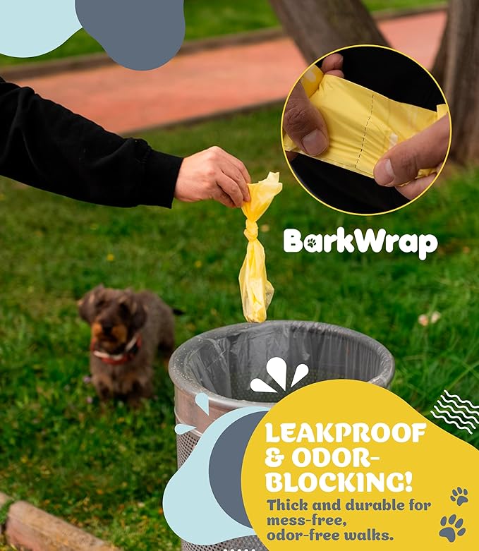 240 Biodegradable Dog Poop Bags Rolls Extra Thick Compostable Waste Doggie Pet Bulk Leak-Proof Bag - 100% Certified Home with Beautiful Colorful Design and Easy Open Compliant 10% To Charity