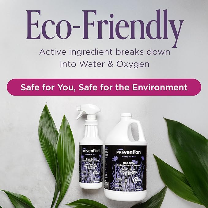 Prevention Ready-To-Use Disinfectant Cleaner – Surface Disinfecting & Cleaning Solution for Salons, Spas, Clinics – Hospital Grade, Gallon Refill – 1 Gallon (1 Pack)