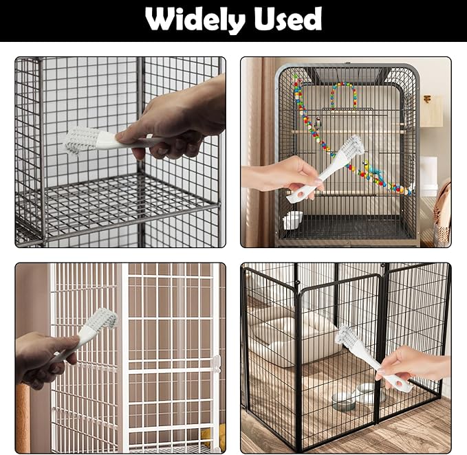 2Pcs Bird Cage Long Handle Shovel Cleaner, Bird Cage Tool Accessories Supplies, for Better Cleaning of Bird Droppings from Pet Cages Parrot Cages Bird Perches