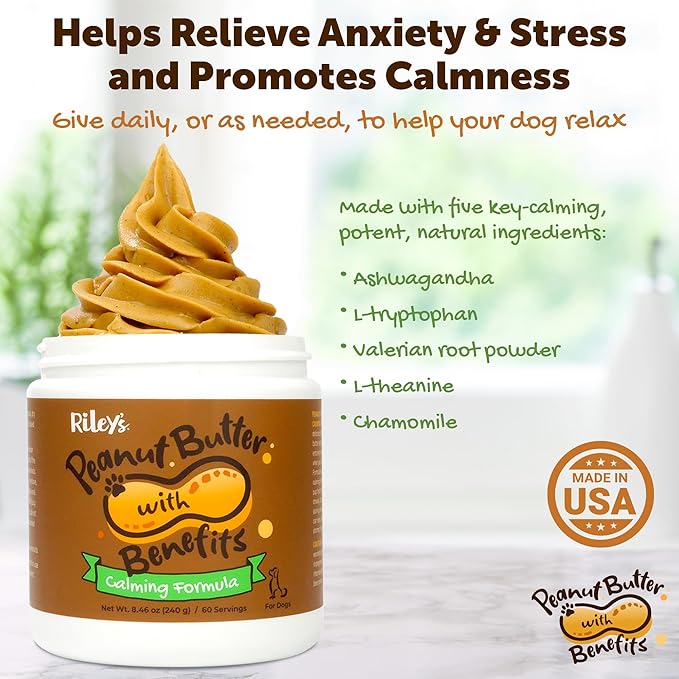 Pet MD Dog Ear Cleaner Wipes + Riley's Calming Peanut Butter for Dogs