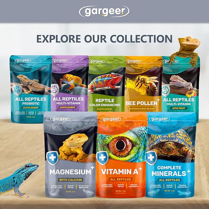 'Magnesium & Calcium' Supplement for All Reptiles | Dual Mineral Support for Strong Bones, Muscle & Nerves Function | Chelated Magnesium for Better Absorption | 3oz | Made in USA