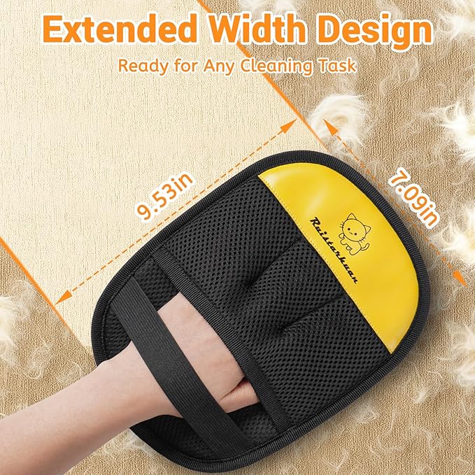 Pet Hair Removal Glove，2025 Newly Upgraded Reusable Magic Brush Pet Hair Remover Glove for Cats & Dogs，Pet Hair Remover Tool for Couch,Curtain, Clothing, Carpet, Car Seat (1Pcs)