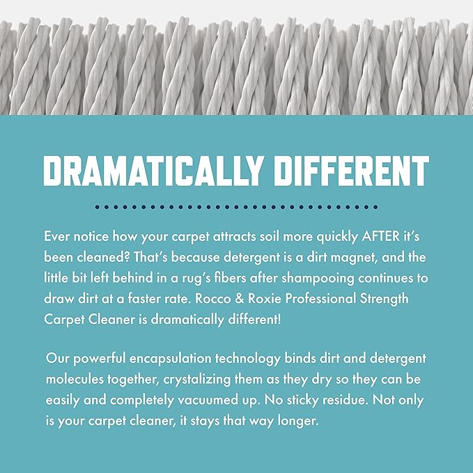 Rocco & Roxie Carpet Cleaner Solution for Pets - Pet Stain Remover, Use In Any Carpet Shampooer Machine - Deep Cleaning For Everyday Dog Odor On Couch, Upholstery, and Rugs