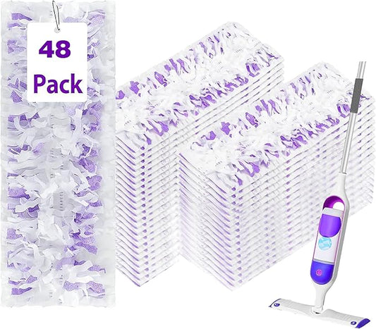 48 Pack PowerMop Refills Pads for Swiffer PowerMop Multi-Surface Mops and PowerMop Wood Mops，Disposable mop Pads Replacement for Floor Cleaning.
