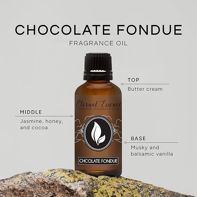 Eternal Essence Oils Chocolate Fondue 30ml Premium Fragrance Oil - for Candle, Soap Making, Aromatherapy, Diffusers, Home Care, & Humidifiers