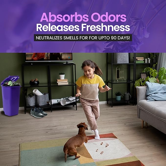 ZORBX Refresh & Relax Odor Neutralizing Gel Beads 12 Oz. 2 Pack – Lavender & Lemongrass Gel Beads Air Freshener Infused with Essential Oils – For Living Room, Bathroom, Car, Closet & Home