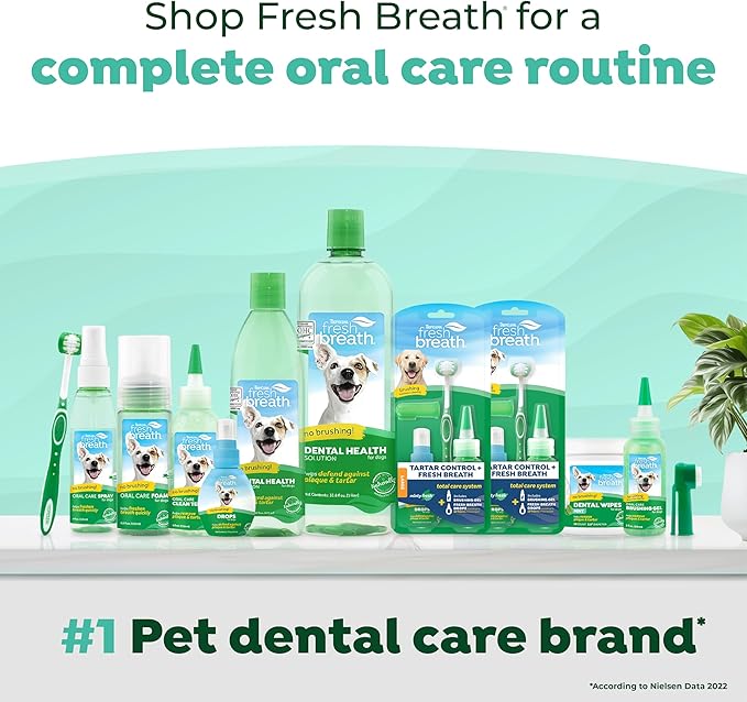 TropiClean Fresh Breath Dog Toothpaste for Teeth Cleaning, Breath Freshener, Easy to Use Plaque & Tartar Remover Gel, No Toothbrush Needed, 4oz.