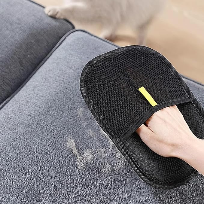 3-Pack Pet Hair Remover Brushing Gloves – Remove Fur from Clothing, Furniture, Car Seats, Bedding & Upholstery