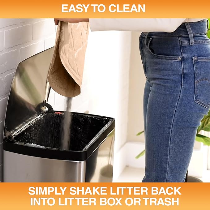 Neater Pets Neater Mat Cat Litter Rug, Thick & Durable Cat Mat for Litter Box, Trapper Pad Catches Mess to Protect Indoor Floors, Soft on Kitty Paws, Anti-Skid Grip Backing, Easy to Clean, Beige