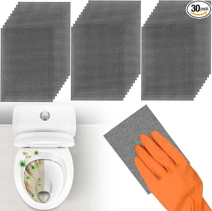 Toilet Cleaner Hard Water, 2024 Newly Upgraded Toilet Cleaning Screens Hard Water Remove Pads for Stain Calcium Deposits Scrubber(30PCS)