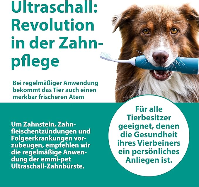 Emmi-pet Ultrasonic Toothpaste with Nano-Cleaning-Bubbles (New Extra Mild Formulation Suitable for All Pets)