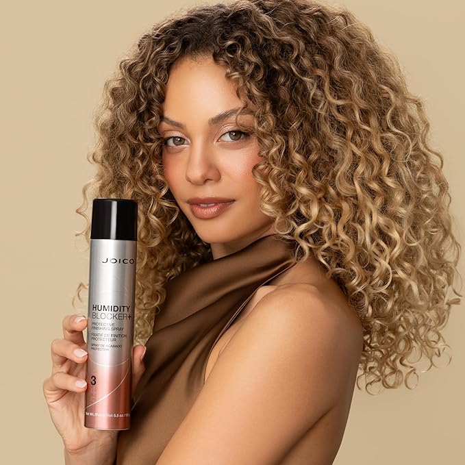 Joico Humidity Blocker+ Protective Finishing Spray | For Most Hair Types | Protect Against Heat, Humidity, & Pollution | Boost Shine | Eliminate Static | Reduce Frizz | Paraben & Sulfate Free | 180mL