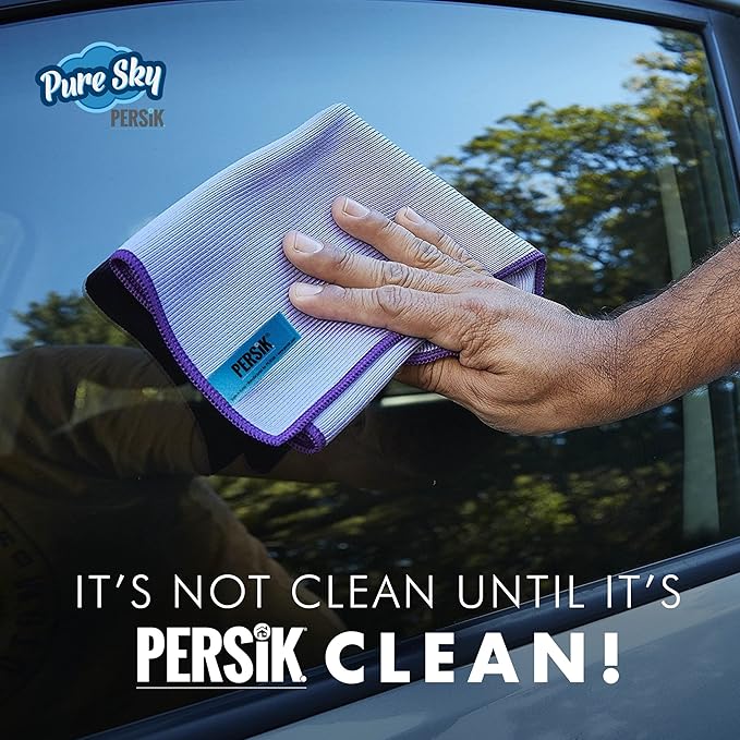 persik Microfiber Magic Streak Free Cleaning Cloth - JUST ADD Water No Detergents Needed – Streak Free Magic Ultra Microfiber Towel - for Windows,Car Glass, Mirror and Screen - Leaves no Wiping Mark