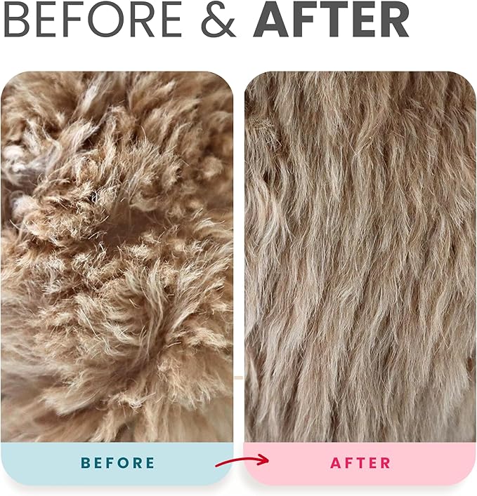 Lillian Ruff Waterless No-Rinse Dog Dry Shampoo Spray & Leave-in Dog Conditioner & Detangler - pH-Balanced for Dogs After-Bath No Rinse Hydrating Spray Set- Clean, Condition, Detangle & Deodorize