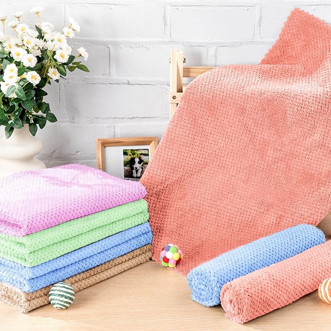 Vitalcozy 10 Pcs Guinea Pig Cage Liners Washable Rat Bedding for Guinea Pigs Controlling Absorbent Waterproof Pee Pads Blanket for Rabbits Hamster Small Animals Chinchilla(18 x 24 Inch,Multicolor)