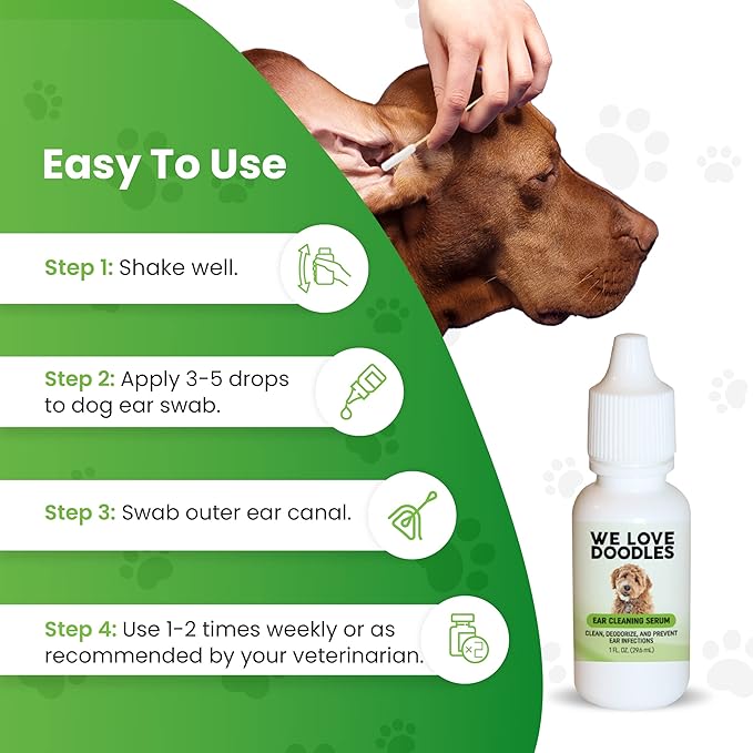 We Love Doodles Dog Dental Spray & Dog Ear Cleaning Solution Kit - Organic, Plaque & Tartar Control Spray, Natural Oral Care, Freshens Breath Spray, Ear Drops for Dogs, Prevent Infections