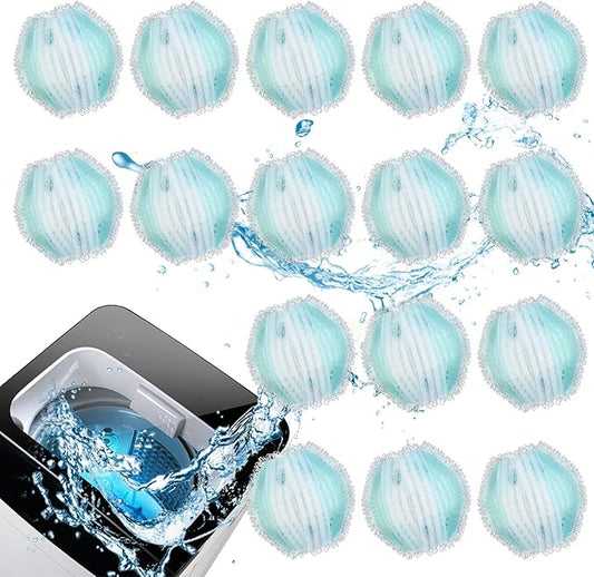 16 Pcs Laundry Pet Hair Remover Reusable Washing Hair Catcher Floating Pet Hair Removal Balls Lint Remover Balls Easy to Use Washing Balls for Pet Hair Washing Machine Dryer Clothes