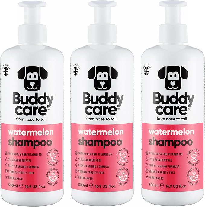 Watermelon Dog Shampoo by Buddycare | with Aloe Vera and Pro Vitamin B5 (50.72oz)