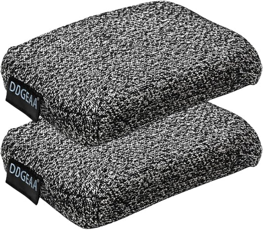 Heavy - Duty Kitchen Sponge - 20 Times More Durable, Scratch Free, Suitable for Non Stick Cookware Cut Resistant, Multi - Purpose Cleaning Supplies for Home, Bathroom (2 Pack Grey)