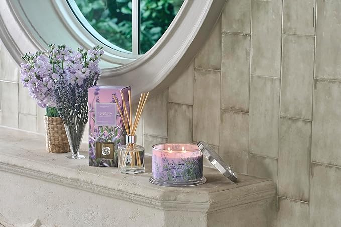 HomeWorx by SLATKIN + CO. Candle- Lavender Vanilla, 18 oz. 4-Wick Premium Scented Candle - 30-55 Hours Burn Time