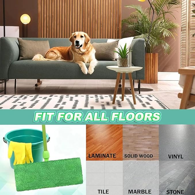 12-Pack Reusable Coral Fleece Mop Pads Washable Wet Mopping Cloths and Dry Sweeping Cloths for Swiffer Sweeper – Washable Wet & Dry Microfiber Pads for Surface/Hardwood Floor Cleaning, Tile & More.