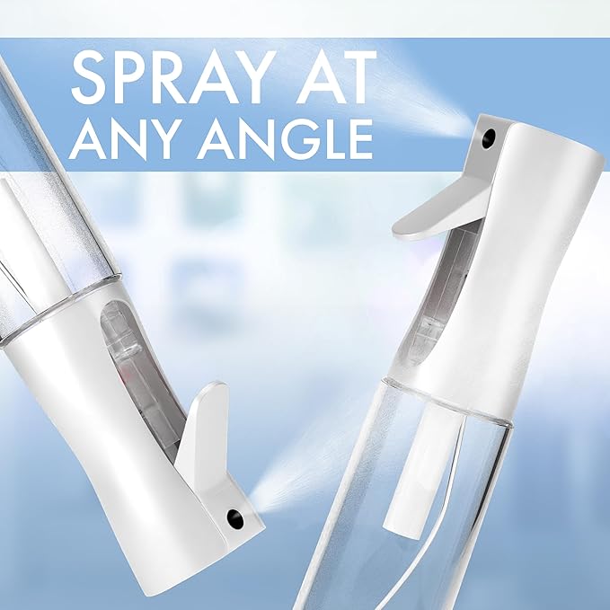 Continuous Spray Bottle for Hair Care, Hydrating Skin Care | Plant Mister or Squirt Bottle for Ironing and Cleaning, 10.1 fl oz/300 mL Clear Glass, 9.8"(H) x 2.08"(W)