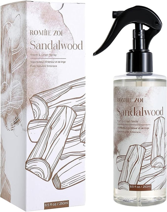 ROMIIE ZOI Room Air Freshener Spray Room Mist, with Natural Plant Extract, Sandalwood Scent, 8.5 FL OZ.
