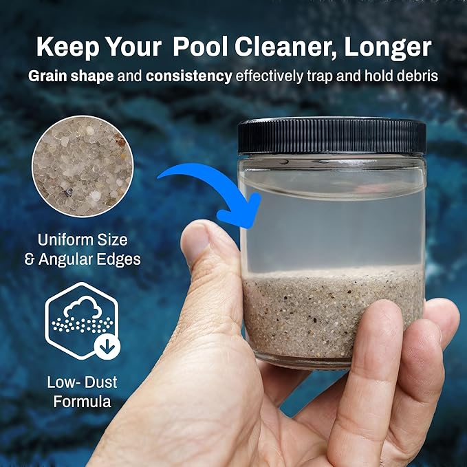 10-Pack Pool Filter Sand, Premium Filtration with Pure Silica Formula, 50 Lbs - Swimming Pool System Accessories and Supplies for Cleaning and Maintenance