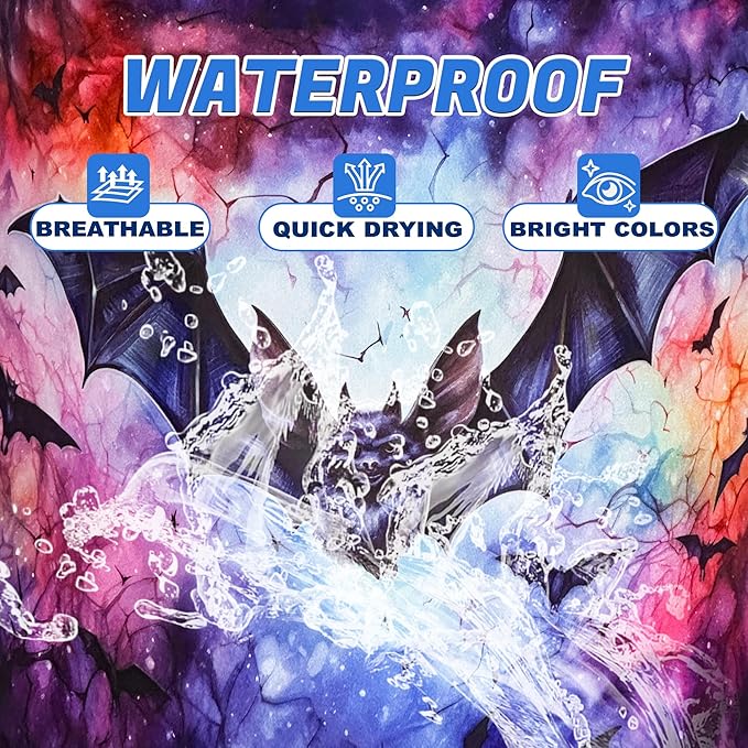 Bat Laundry Basket Oxford Cloth Funny Gothic Laundry Hamper With Handle Foldable Portable Clothes Storage Basket 18.9 X 16.5 In Storage Bag For Laundry Room/Bathroom/Bedroom/Dormitories