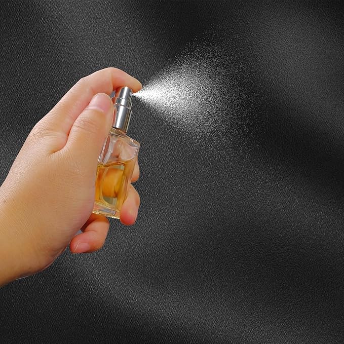 20 Pcs 15ml Clear Glass Fine Mist Atomizer Spray Bottles with 10 Funnels 10 Droppers 10 Dispensers Empty Glass Perfume Atomizer Refillable Mini Perfume Bottle for Fragrance Essential Oils