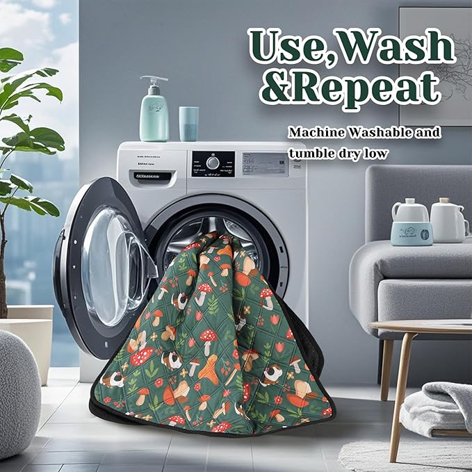 2 Pack Guinea Pig Cage Liners - Washable 47"X24" Bedding Pee Pad, Super Absorbent, Waterproof & Anti-Slip Reusable Mat for Rabbit, Hamster, Rat