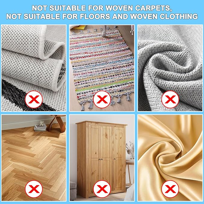 3 in 1 Carpet Rake for Pet Hair Removal, Reusable Pet Hair Remover Broom, 60'' Adjustable Long Handle Dog and Cat Hair Remover Tool Set of 3, Lint Remover Scraper for Carpets, Rugs, Mats, Couch, Car