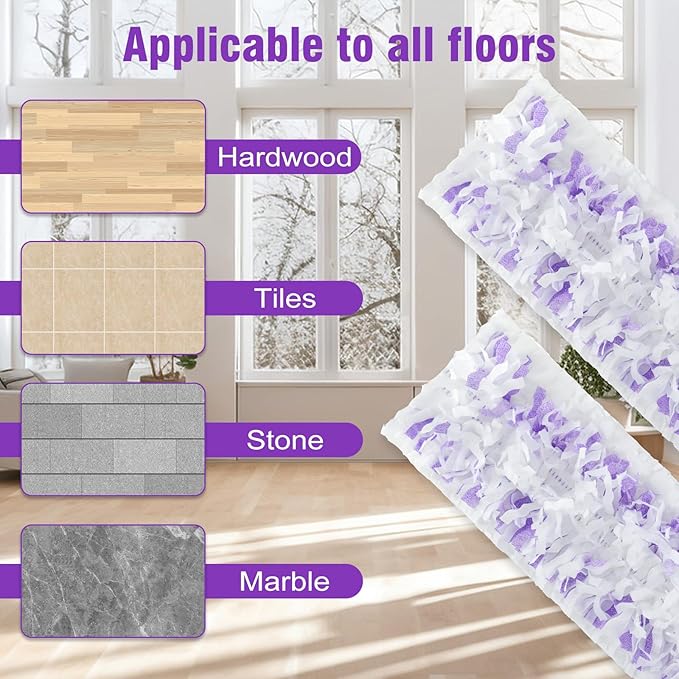 24 Pack Disposable Power Mop Refills Pads for Swiffer Power Mop,Spray Wet Pads Refill for Swiffer,Disposable Swifter Mopping Pads Refills for Multi-Surface Floor Cleaning