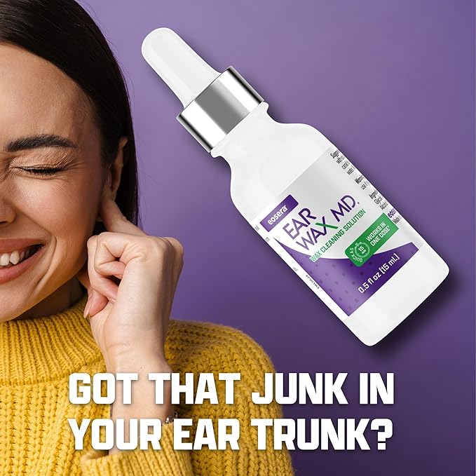 eosera Ear Wax MD Cleaning Kit - Fast-Acting Ear Wax Removal Drops & Rinse Bulb - Doctor Recommended, Clinically Proven Earwax Dissolver for Adults & Kids - Works in 15 Minutes - 15ml Solution