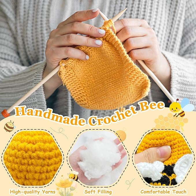 Funny Christmas Valentines Gifts for Her Him - to My Love Birthday Thanksgiving for Wife Husband Girlfriend Boyfriend Couples, Emotional Crochet Bee Decor Christmas Stocking Stuffers