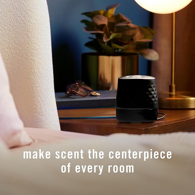 Febreze Plug Scent Booster in Black, Continuous Scent Device Oil Diffuser, Compatible with Febreze Air Freshener Plug in Refills