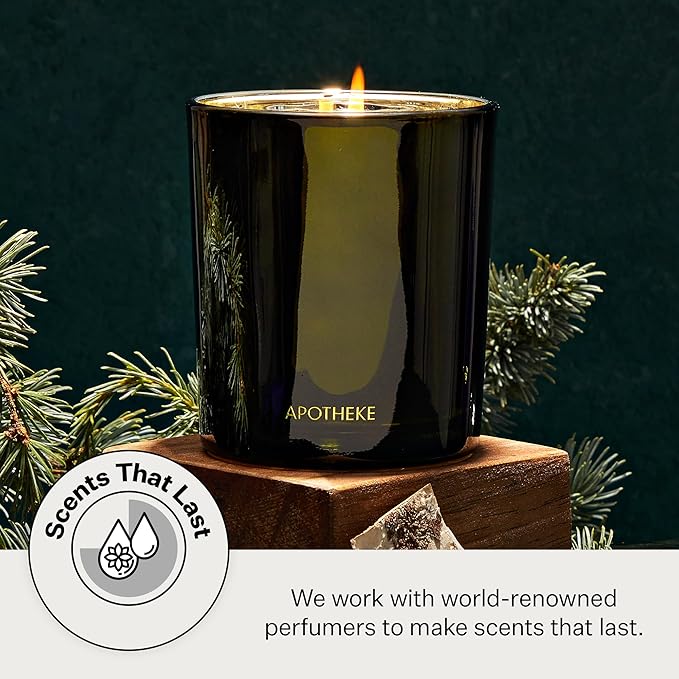 Apotheke Signature Candle Scented Candles for Home, Juniper Birch - 10.5 oz Seasonal Soy Wax Jar Candle - Long-Lasting Fall Scented Fragrance with Perfume-Grade Essential Oils