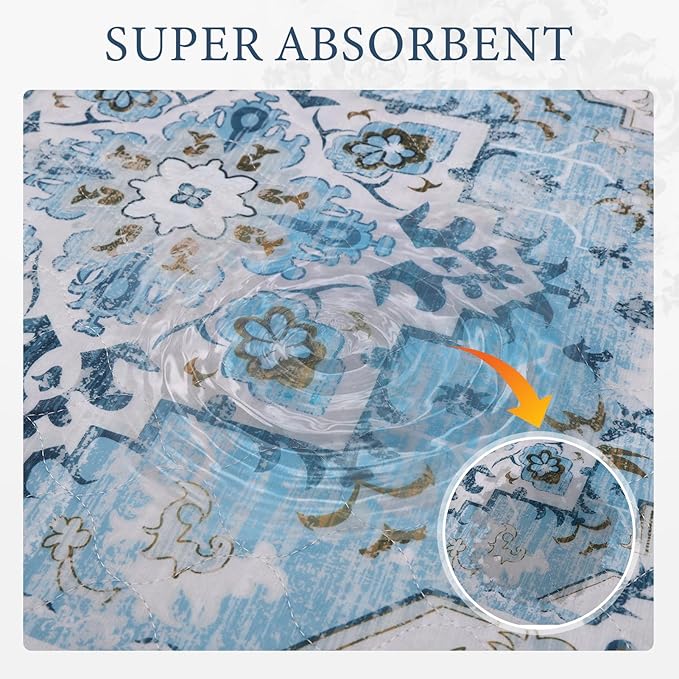 Homimp Washable Pee Pads for Dogs,2 Pack Reusable Puppy Pads Waterproof,Absorbent and Leakproof Dog Pee Pads,Non Slip Puppy Training Pads, Pet Mat for Floor, Crate, Couch, Whelping,Blue, 24"x36"