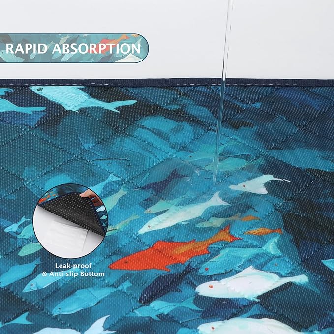 IEUUMLER Washable Pee Pads for Dogs, 2 Pack Reusable Waterproof Puppy Pads, Non-Slip Super Absorbent Training Pad for Playpen Crate Bed EU012