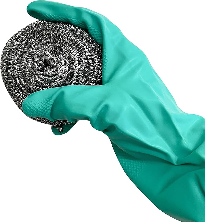 24 Count | KingSeal Stainless Steel Scrubbers, Scrub Pads, Heavy Duty, 50 gram Weight, Individually Wrapped - 2 Packs of 12 Scrubbers