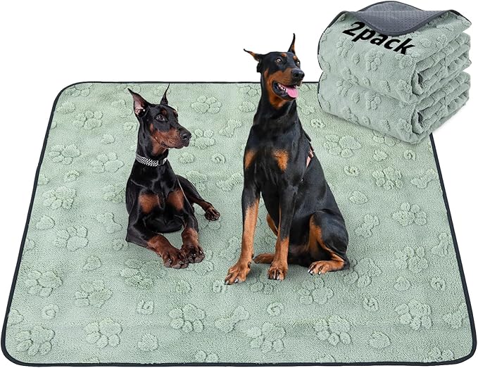 LOOBANI 2 Packs Extra Large Reusable Pee Pads for Dogs,72x72in Non-Slip Washable Puppy Pads, Super Absorbent Pet Whelping Pads, Puppy Playpen Mat for Incontinence, Housebreak, Floor and Bed