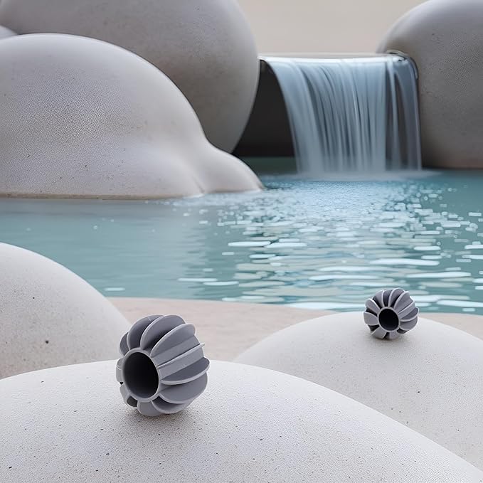 6Pcs Gray Laundry Ball Silicone Clothes Hair Cleaning Tool Pet Hair Remover Laundry Lint and Pet Hair Remover Balls for Reusable Cat Washing Hair Ball Catcher Laundry Machine Lint Removers