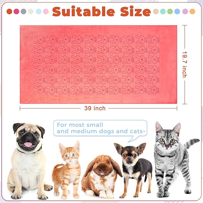 Irenare 12 Pcs Dog Towels Microfiber Pack Bulk, 20 x 40 inch Quick Drying Absorbent Pet Puppy Towels for Drying Small Puppy Dog Cat Pet Kitten Grooming Bathing Shower Travel Supplies