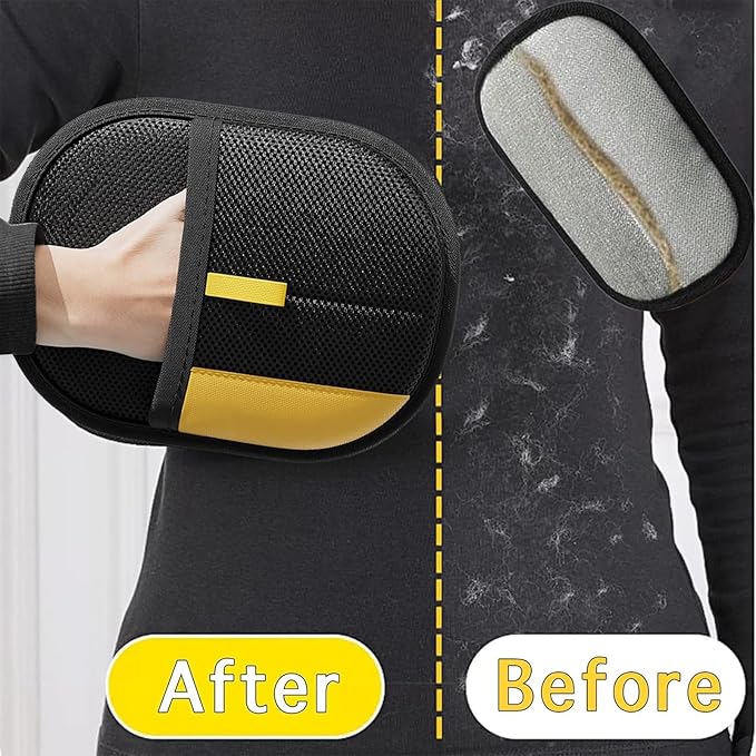 2Pcs Pet Hair Removal Glove for Dogs & Cats, Premium Thick Pet Hair Removal Brush Tool, Washable And Reusable for Bed Sheets, Sofas, Curtains, Car Seat